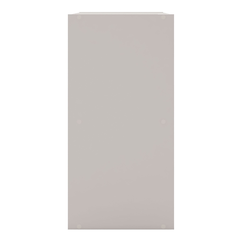 Bowery Hill Contemporary Stackable Wood 2-Shelf Bookcase in Gray