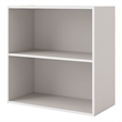 Bowery Hill Contemporary Stackable Wood 2-Shelf Bookcase in Gray