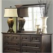 Bowery Hill Transitional Solid Wood Framed Master Mirror in Cherry Brown