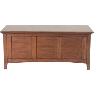 Bowery Hill Transitional Solid Wood Blanket Chest in Cherry Brown