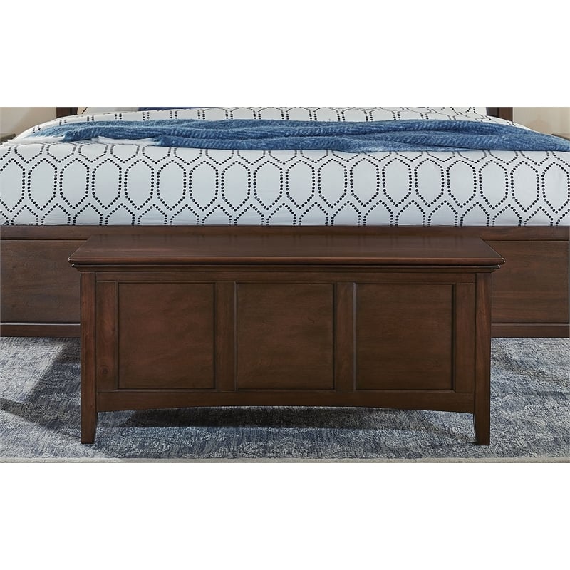 Bowery Hill Transitional Solid Wood Blanket Chest in Cherry Brown