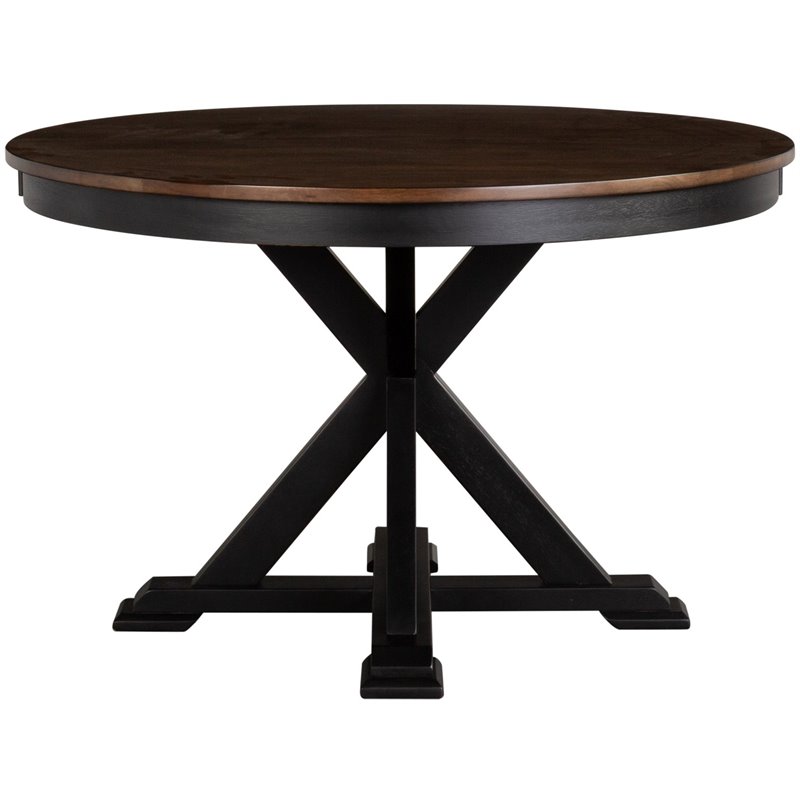 Bowery Hill Wood Extendable Oval Dining Table in Chickory Chocolate
