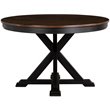 Bowery Hill Wood Extendable Oval Dining Table in Chickory Chocolate