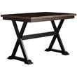 Bowery Hill Wood Extendable Counter Height Dining Table in Chickory