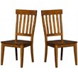 Bowery Hill Slatback Dining Side Chair in Rustic Amber (Set of 2)