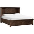 Bowery Hill Contemporary Rustic Solid Wood Queen Storage Bed in Timber