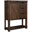 Bowery Hill Contemporary Rustic Solid Wood Barn Door Chest in Timber