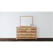Bowery Hill Transitional Solid Wood Mirror in Natural Hickory