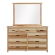Bowery Hill Transitional Solid Wood Mirror in Natural Hickory