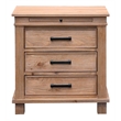 Bowery Hill Transitional Wood Nightstand in Distressed Natural