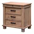 Bowery Hill Transitional Wood Nightstand in Distressed Natural