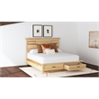Bowery Hill 2-Drawer Transitional Wood Queen Storage Bed in Natural