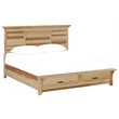 Bowery Hill 2-Drawer Transitional Wood Queen Storage Bed in Natural