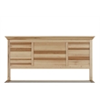 Bowery Hill 2-Drawer Transitional Wood Queen Storage Bed in Natural