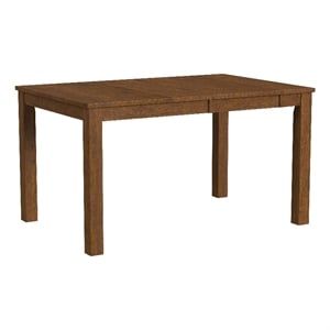 Bowery Hill 36&quot-54&quot Transitional Solid Rubberwood Dinette Table in Brown
