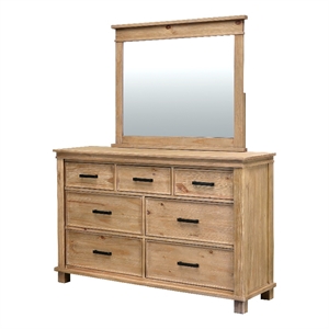 Bowery Hill Transitional New Zealand Pine Wood Dresser in Natural