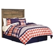 Bowery Hill Transitional Wood Full Panel Headboard in Brown Finish