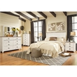 Bowery Hill Contemporary Queen/Full Panel Headboard in Whitewash