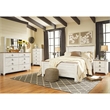 Bowery Hill Contemporary Queen/Full Panel Headboard in Whitewash