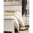 Bowery Hill Contemporary Queen/Full Panel Headboard in Whitewash