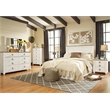 Bowery Hill Contemporary Queen/Full Panel Headboard in Whitewash