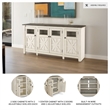 Bowery Hill Contemporary Engineered Wood Extra Large TV Stand in Two-Tone