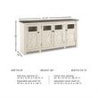 Bowery Hill Contemporary Engineered Wood Extra Large TV Stand in Two-Tone