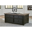Bowery Hill Contemporary Engineered Wood Lift-Top Cocktail Table-Gray/Brown