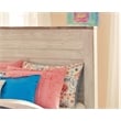 Bowery Hill Contemporary Adjustable Full Panel Headboard in White