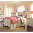 Bowery Hill Contemporary Adjustable Full Panel Headboard in White