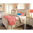 Bowery Hill Contemporary Adjustable Full Panel Headboard in White