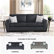 Bowery Hill Contemporary Polyurethane Upholstered Sofa in Slate