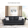 Bowery Hill Contemporary Polyurethane Upholstered Sofa in Slate