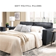 Bowery Hill Contemporary Polyurethane Upholstered Queen Sleeper Sofa in Slate