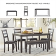 Bowery Hill Transitional 5 Piece Square Dining Table Set in Gray