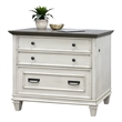 Bowery Hill Wood Lateral File With Locking Legal/Letter File Drawer in White