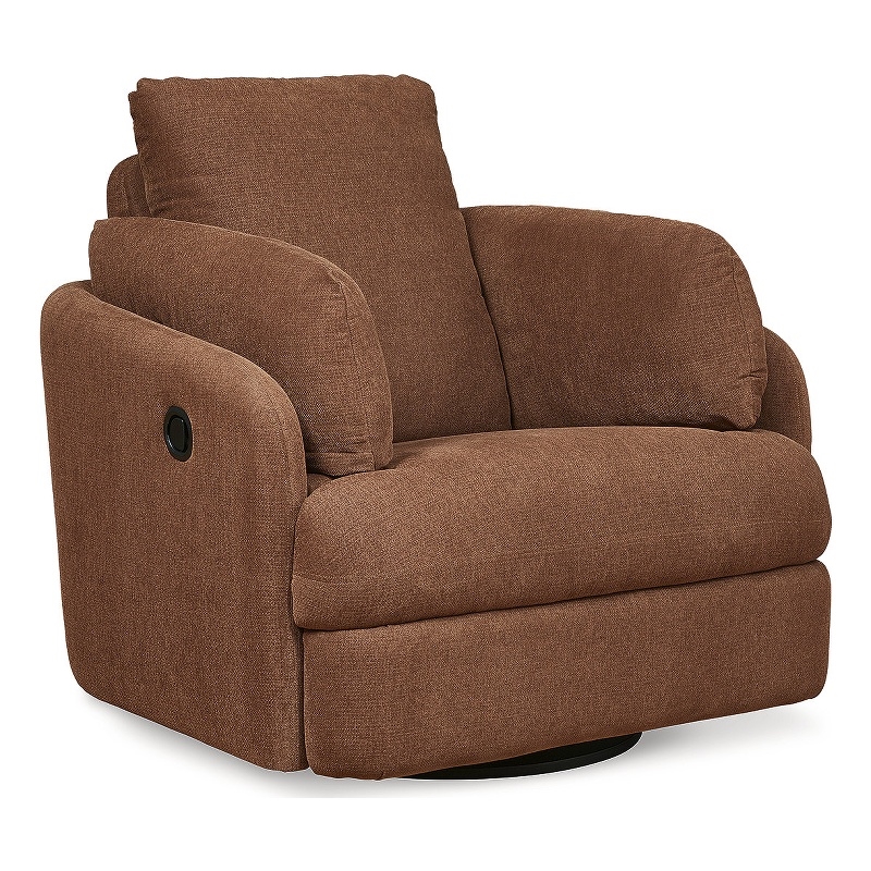 Bowery Hill Contemporary Burnt Orange Swivel Glider Recliner