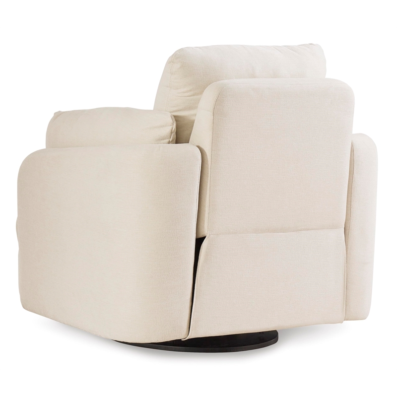 Bowery Hill Contemporary Corner-blocked Frame Oyster Swivel Glider Recliner