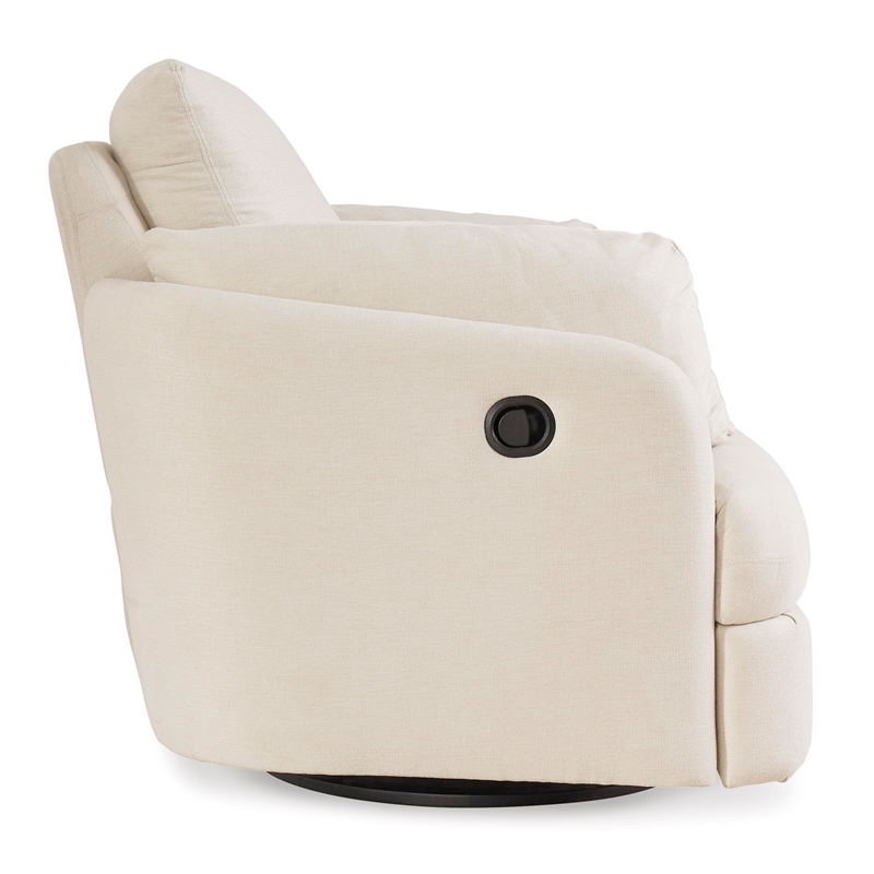 Bowery Hill Contemporary Corner-blocked Frame Oyster Swivel Glider Recliner