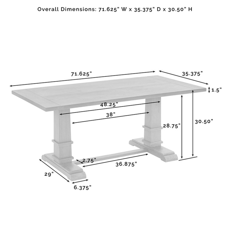Bowery Hill 9-Piece Dining Table Set in Dark Oak/Creme