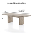 Bowery Hill Wood 7-Piece Dining Table Set in Natural