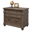 Bowery Hill 3Pc Set L-Desk Office Desk & Glass Display Bookcase & Filing Cabinet