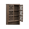 Bowery Hill 3Pc Set L-Desk Office Desk & Glass Display Bookcase & Filing Cabinet