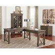 Bowery Hill 3Pc Set L-Desk & Return Office Desk & Open Bookcase & Filing Cabinet