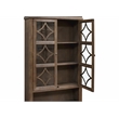 Bowery Hill 2Pc Set L-Desk & Return Writing Office Desk & Glass Display Bookcase