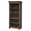 Bowery Hill Set of 2 Open L-Desk & Return Writing Table Desk and Open Bookcase