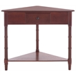 Bowery Hill Transitional Wood Corner Table in Dark Cherry Finish