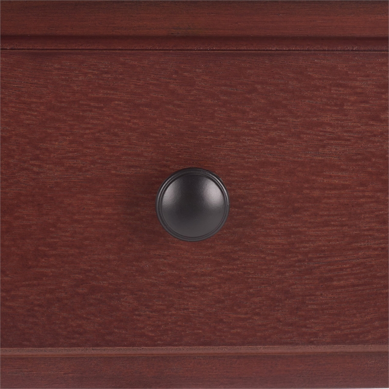 Bowery Hill Transitional Wood Corner Table in Dark Cherry Finish