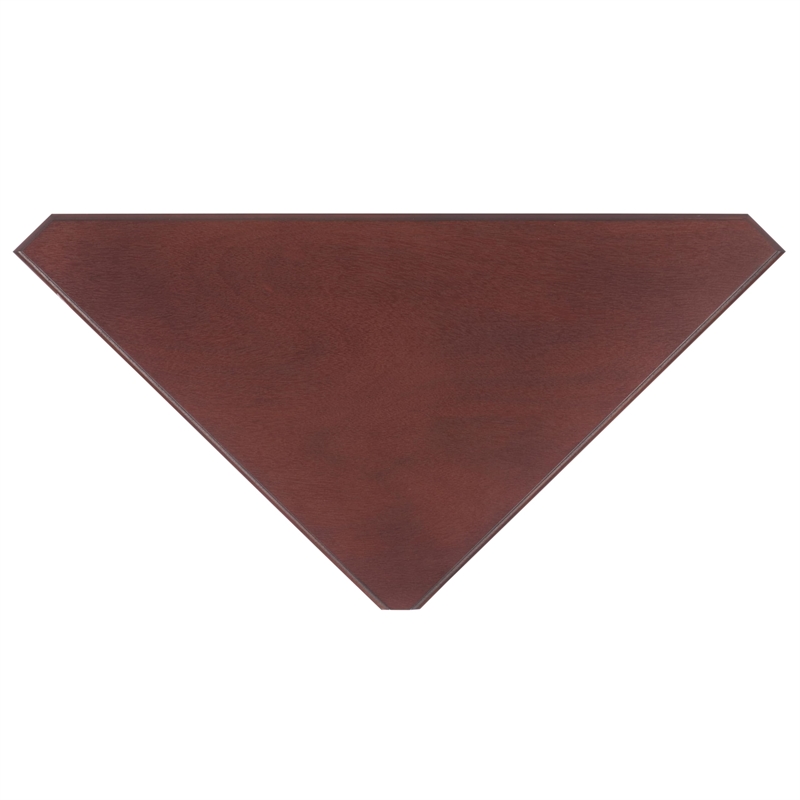Bowery Hill Transitional Wood Corner Table in Dark Cherry Finish