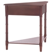 Bowery Hill Transitional Wood Corner Table in Dark Cherry Finish